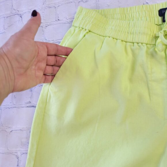 J.Crew factory bright neon yellow linen cotton blend pants size 8 - Picture 7 of 12